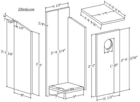 Screech Owl Box Plans Bird House Plans Wood Duck House Owl Nest Box