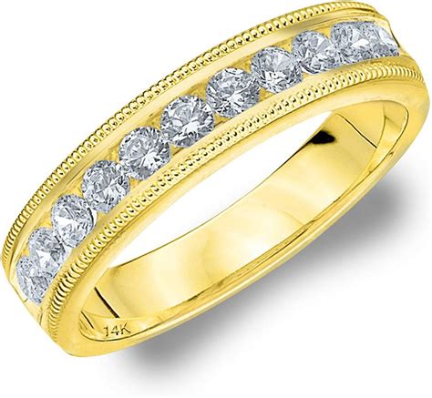 50 Cttw Splendor Diamond Wedding Ring 12ct Milgrain Anniversary Band
