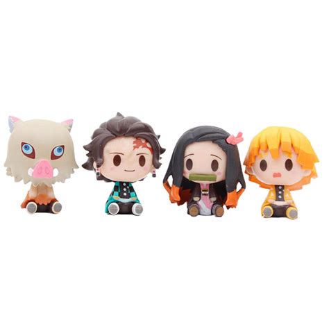 Buy Yjbe Mini Demon Slayer Figure 4 Pcs Q Version Kimetsu No Yaiba