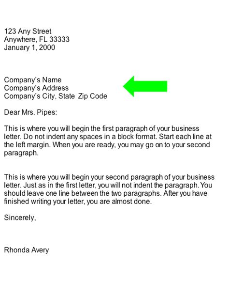 The salutation is an important part of a letter. collection: Inside Address of business Letter: (Part of ...
