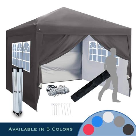 Laurel Canyon 10 Ft L X 10 Ft L Gray Instant Canopy Pop Up Tent With