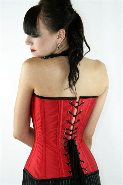 scarlet femme fatale over bust steel boned gallery serpentine corset