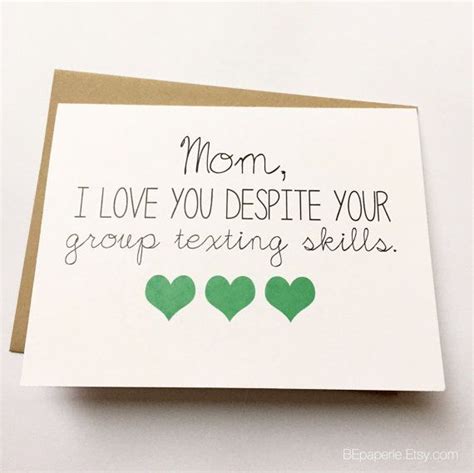 Funny Mom Card Mothers Day Card Mom Birthday Card Snarky Mom