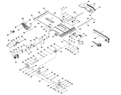 Ryobi Bts21 10 Table Saw Model Schematic Parts Diagram — Atelier Yuwa