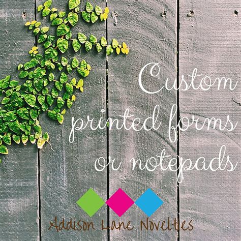 Custom Printed Notepads Custom Printed Forms Custom Etsy