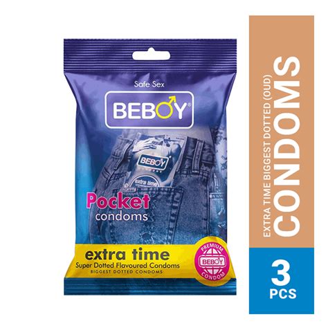Beboy Extra Time Super Big Dotted Condom Oud Flavour Pocket Pack