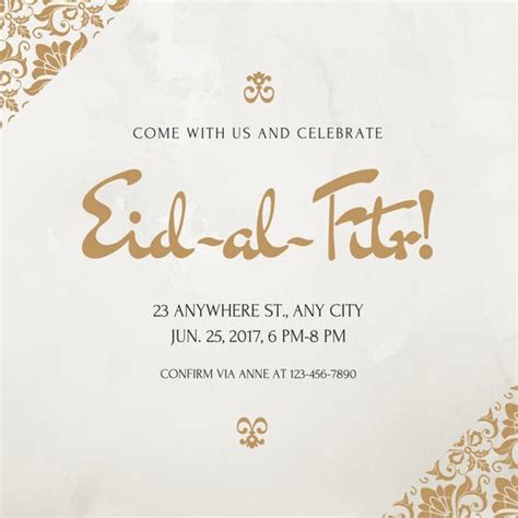 Customize 62 Eid Al Fitr Invitation Templates Online Canva