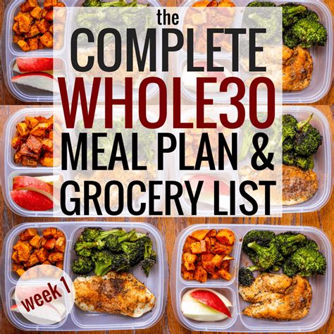 the complete whole30 meal planning guide and grocery list week 1 ally s cooking