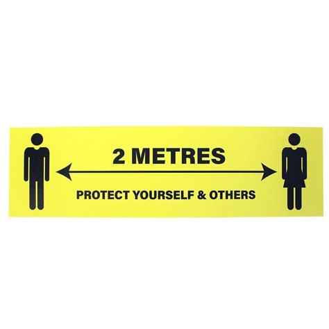 2 Metres Protect Yourself And Others Premium Floor Marking Signs 12