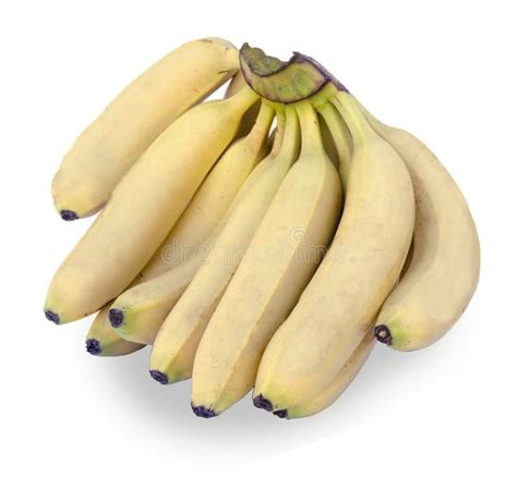 Cluster Of Bananas Isolated On White Stock Photo Image Of Fresh