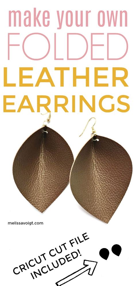 Diy Folded Faux Leather Earrings On Your Cricut — Melissa Voigt