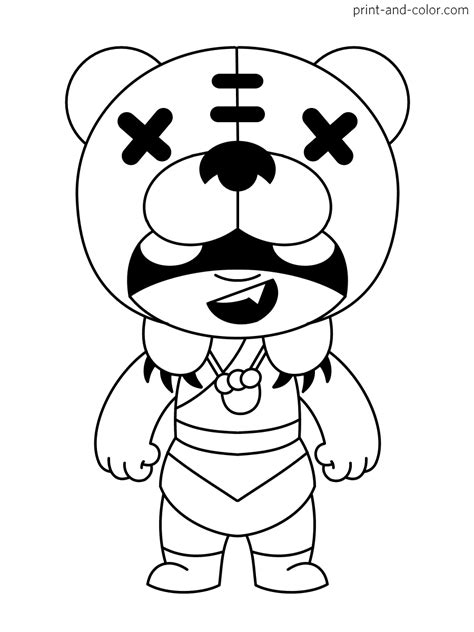 2.5 tiles per second attack reload: Brawl Stars coloring pages | Print and Color.com