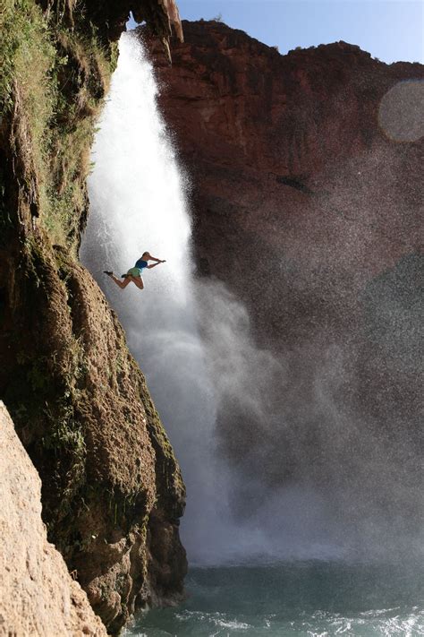 Cliff Jumping At Havasupai Falls On A Guided Trip Aoa Guides Know All