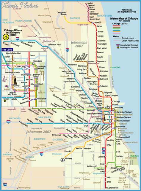 Chicago Subway Map Travelsfinderscom