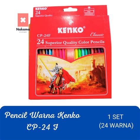 Jual Pensil Warna Panjang Lengkap Kenko 24 Cp 24f Classic Shopee