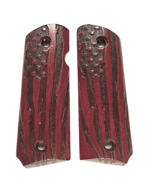 Rosewood American Flag 1911 Grips Compact Ls Grips