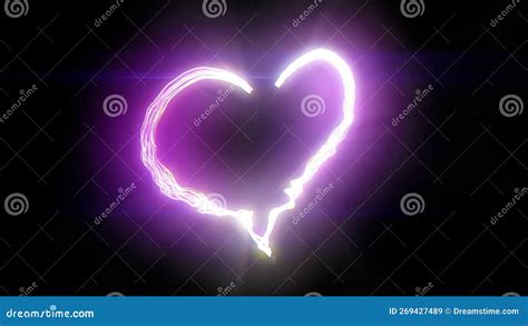 Neon Heart Happy Valentine Neon Lights Heart Design Stock Illustration Illustration Of Icon