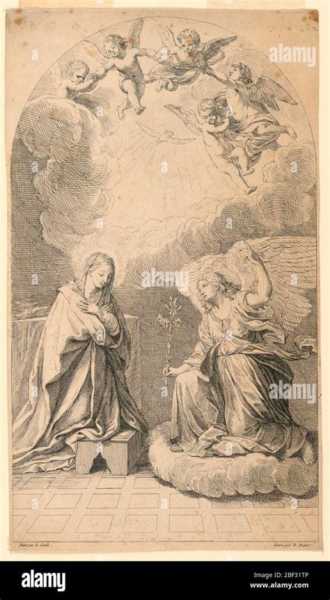 The Annunciation Saint Mary Kneeling At The Left The Angel Kneeling