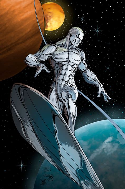 Silver Surfer Pencils By Michael Turner Inks By Adrian Castillo
