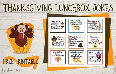 Thanksgiving Jokes Free Printable Lunchbox Jokes