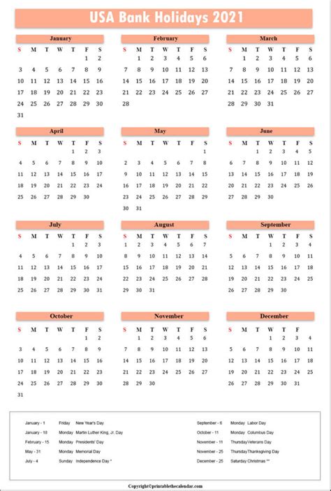 2021 Uk Calendar With Bank Holidays Calendar Template Printable
