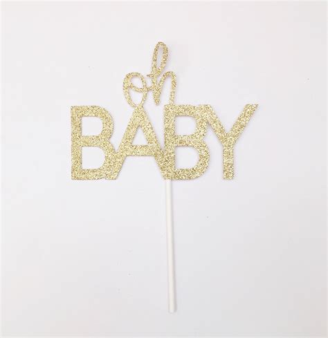 Oh Baby Glitter Cake Topper Its A Boy Its A Girl Baby Etsy