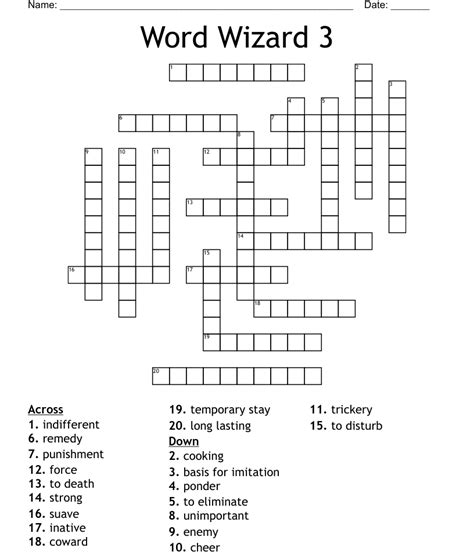 Word Wizard 3 Crossword - WordMint