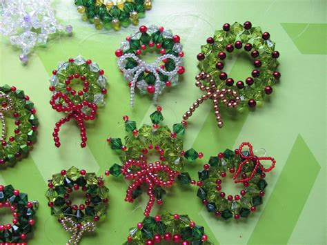 Beaded Wreath Ornaments By Alice Ferry Christmas Bead Beaded