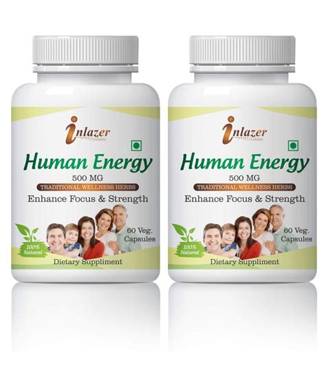 Inlazer Human Energy Increases Ability And Energy Capsule 500 Mg Pack Of