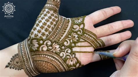Traditional Rajasthani Bridal Henna Mehndi Design Full Hand Marwari