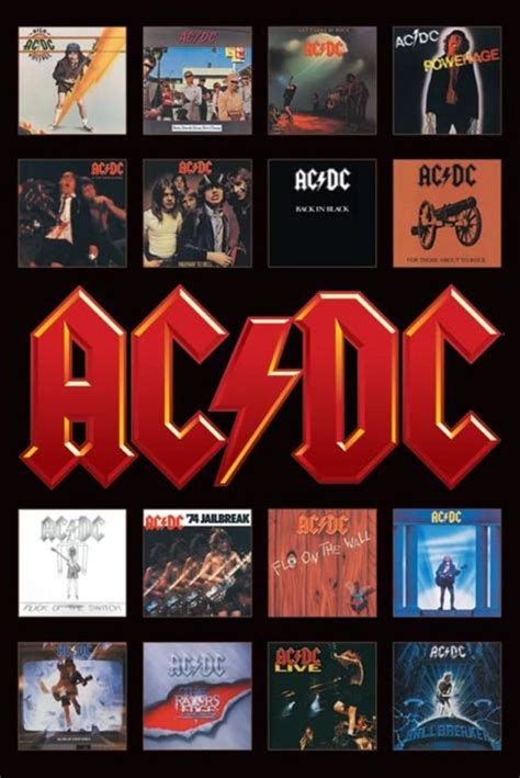 Acdc Poster In 2020 Classic Rock Albums Rock Album Covers Acdc