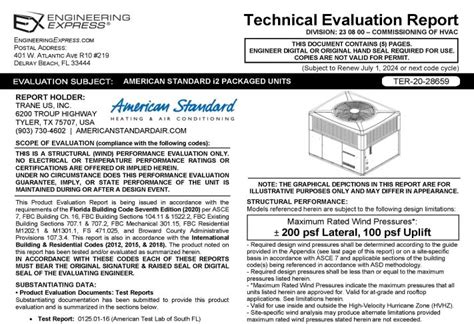American Standard I2 Packaged Units