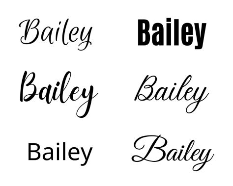 Bailey Svg Bailey Baby Name Svg Bailey Wedding Name Svg Etsy
