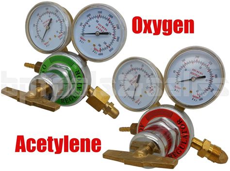 Solid Brass Oxygen And Acetylene Regulators 4 Welding Fit Victor Gas