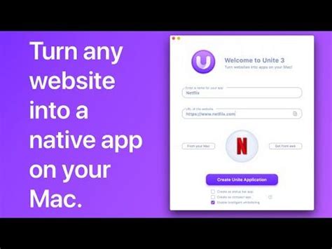 People also prefer the desktop app over the website. Unite for macOS allows you to turn websites into naitive ...