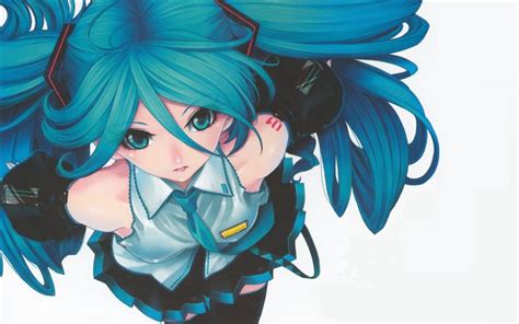 Download Wallpapers Hatsune Miku Blue Hair Characters Manga