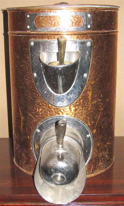 Value Of Antique Copper Hand Hammered Coffee Bean Dispenser