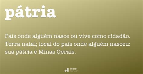 Qual O Nome Da Sua Pátria
