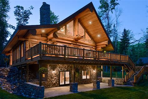 Cottage Building Plan The Winchester Open Concept Great Room Log Home