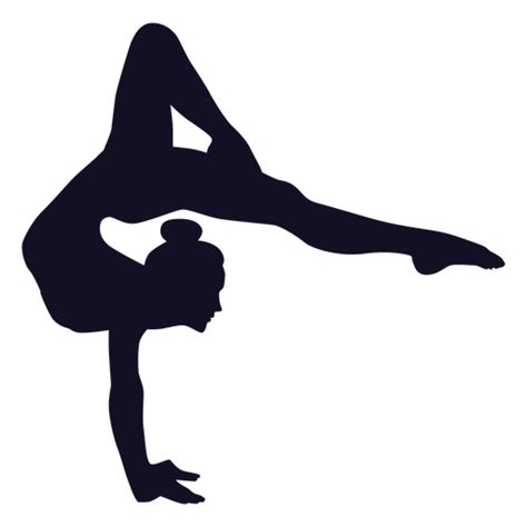 Gymnast Exercise Woman Silhouette Transparent Png And Svg Vector File