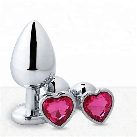Fast Selling Aluminium Alloy Heart Couples Anal Sex Anal Plug Big Butt Wholesale Price Buy