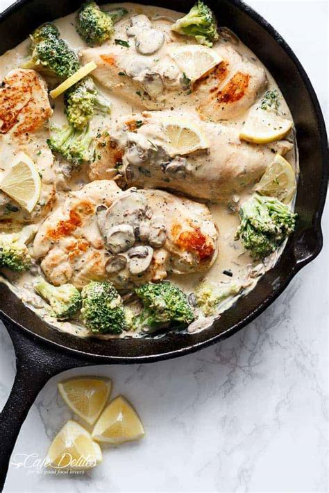 For extra flavor try cooking the chicken with le. Julia Child's Creamy Chicken + Mushroom (Lightened Up ...