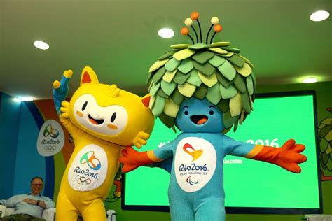 The Newly Unveiled Mascots For The Rio 2016 Olympics Left And Paralympics ©getty Images