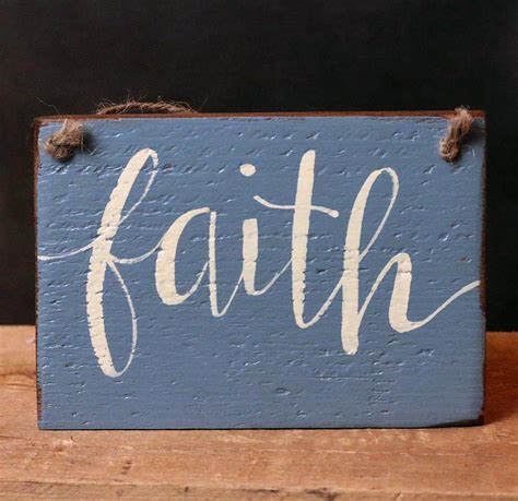 Faith Small Hand Lettered Sign Hand Painted In Mill Creek