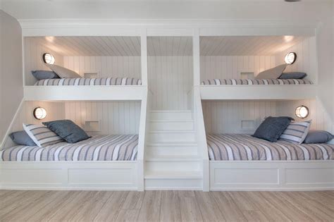 Contemporary Waterfront Sherwood Custom Homes Bunk Bed Rooms Bunk Beds Built In Bunk Bed