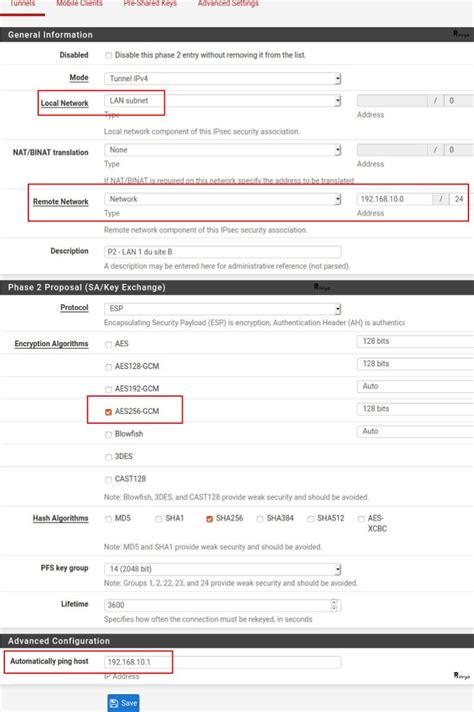 Pfsense Configuring A Site To Site Ipsec Vpn Provya