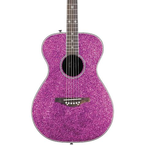 Daisy Rock Pixie Acoustic Guitar Pink Sparkle