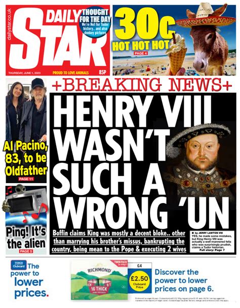 Daily Star Front Page 1st Of June 2023 Tomorrows Papers Today