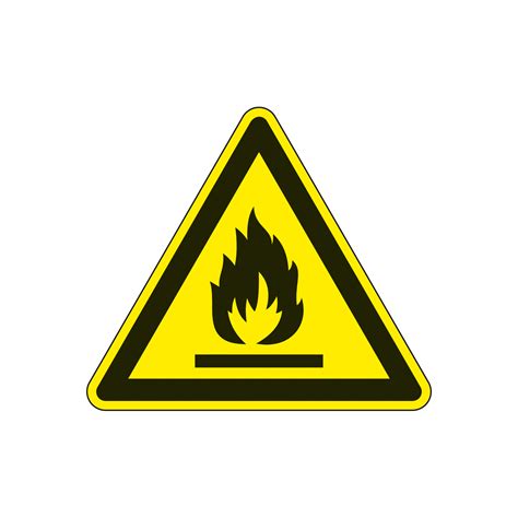 Warning Sign Warning Of Highly Flammable Materials 100 Mm Hilpress