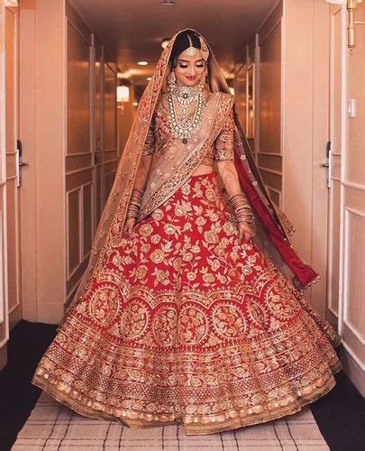 Stitched Red Bridal Lehenga At Rs 65000 In Bengaluru Id 16217031062